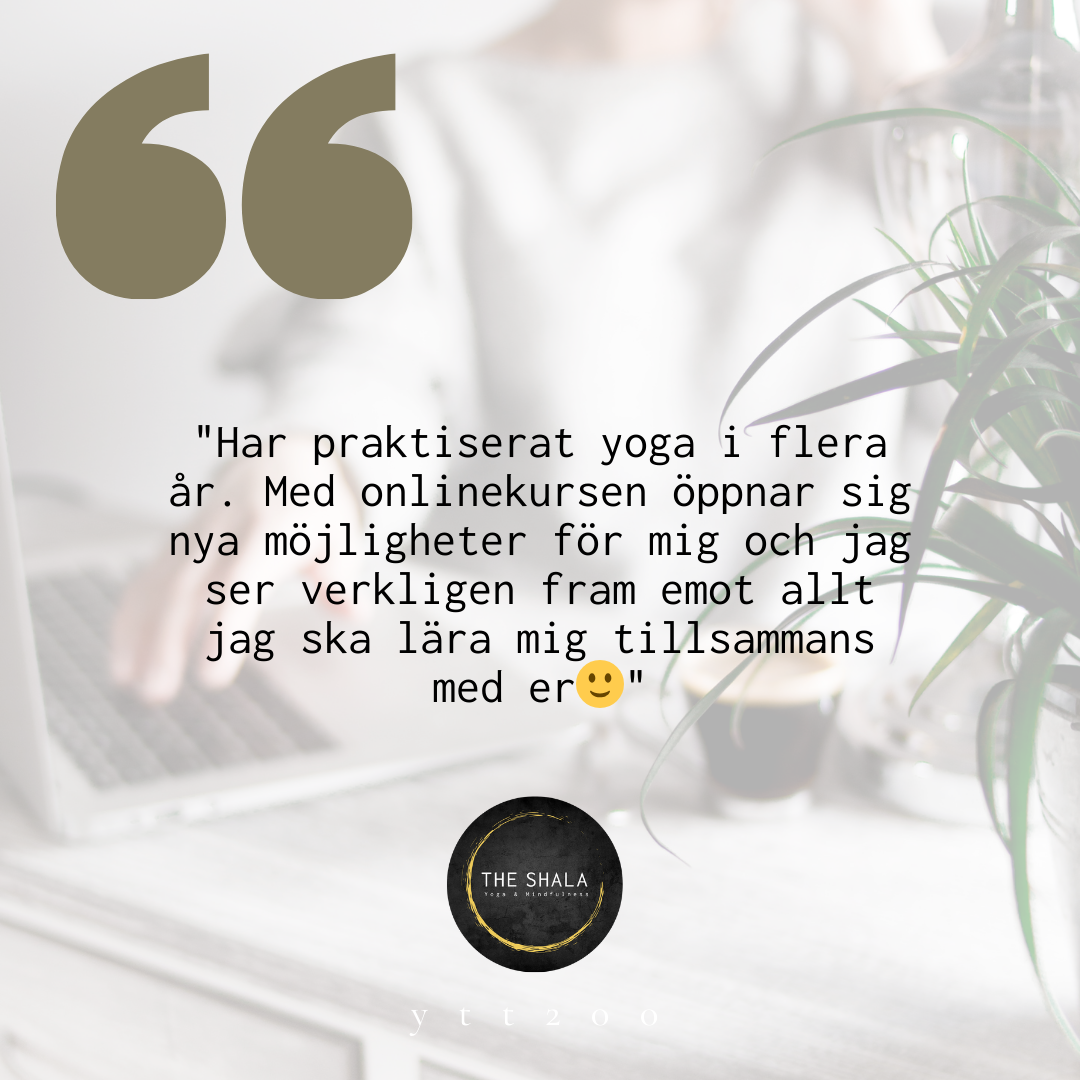 *Hösterbjudande* Hatha och Yin Yogautbildning Online