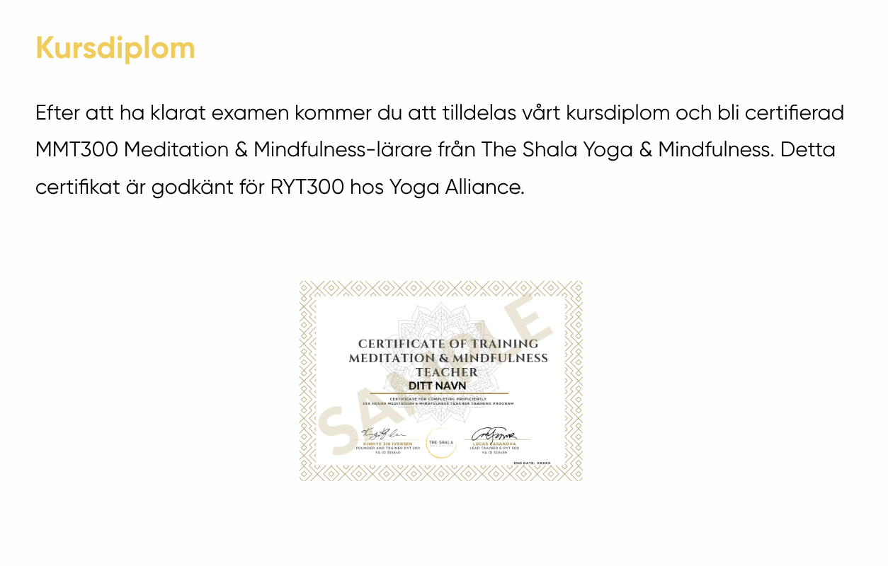 *BLACK FRIDAY* Meditation och Mindfulness Lärare Online