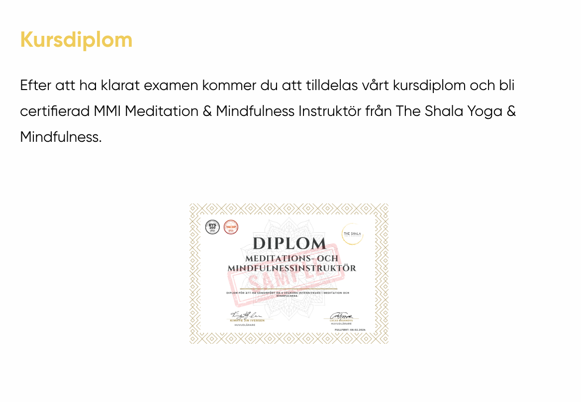 Meditations- och Mindfulnessinstruktör Online
