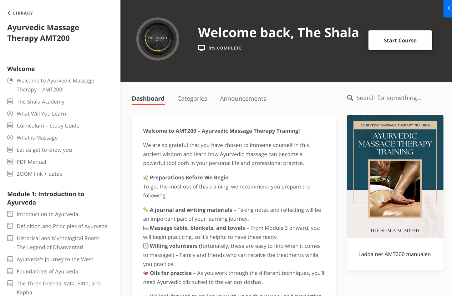 Ayurvedisk Massageterapeut Online