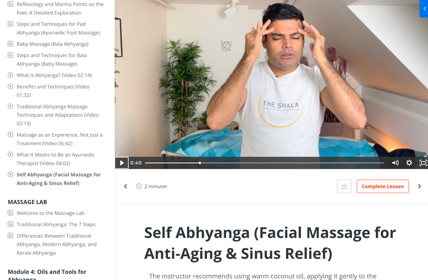 Ayurvedisk Massageterapeut Online