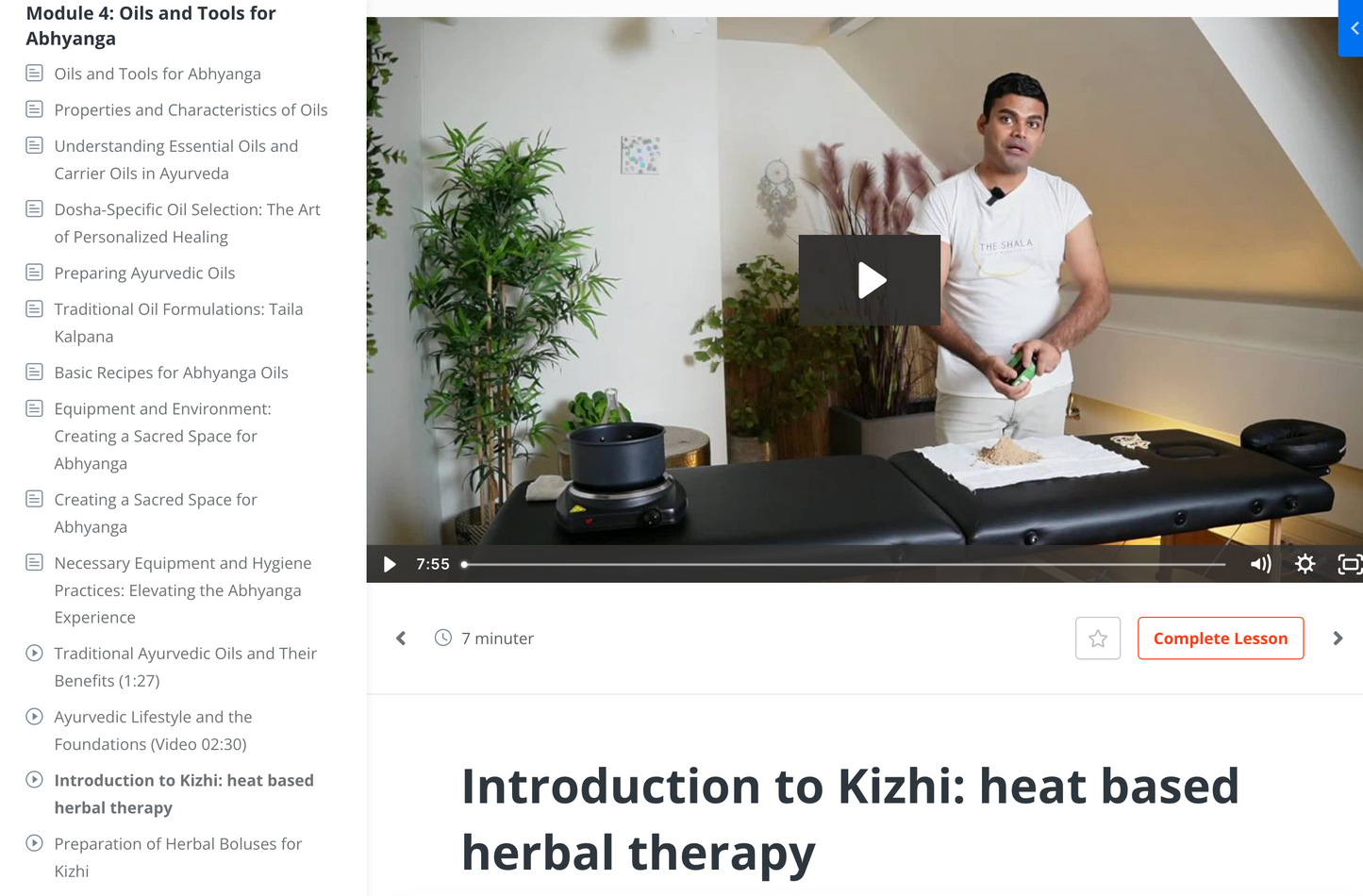 Ayurvedisk Massageterapeut Online