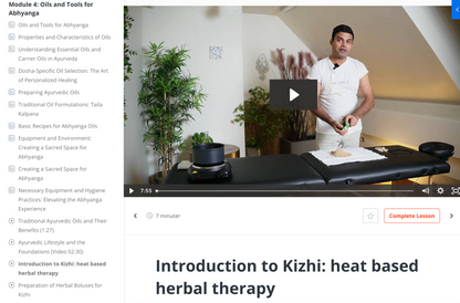 Ayurvedisk Massageterapeut Online