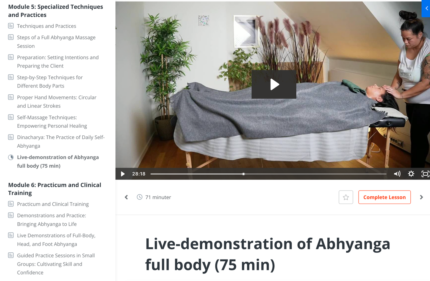 Ayurvedisk Massageterapeut Online