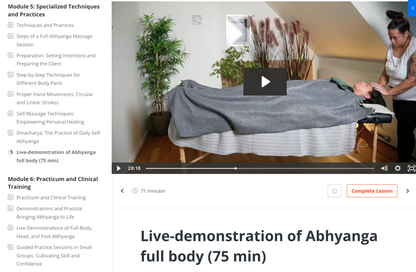 Ayurvedisk Massageterapeut Online